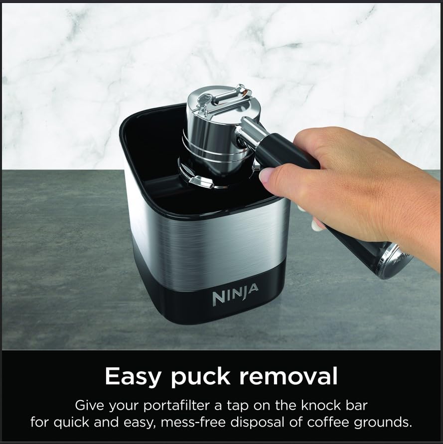 Ninja Luxe Café Pro Series, Espresso Machine, Drip Coffee, Cold Brew, Hot Water, Integrated Tamper, Built-in Grinder, Hands-Free Frother for Cappuccinos, Lattes, Americanos, Dairy or Non-Dairy, ES701